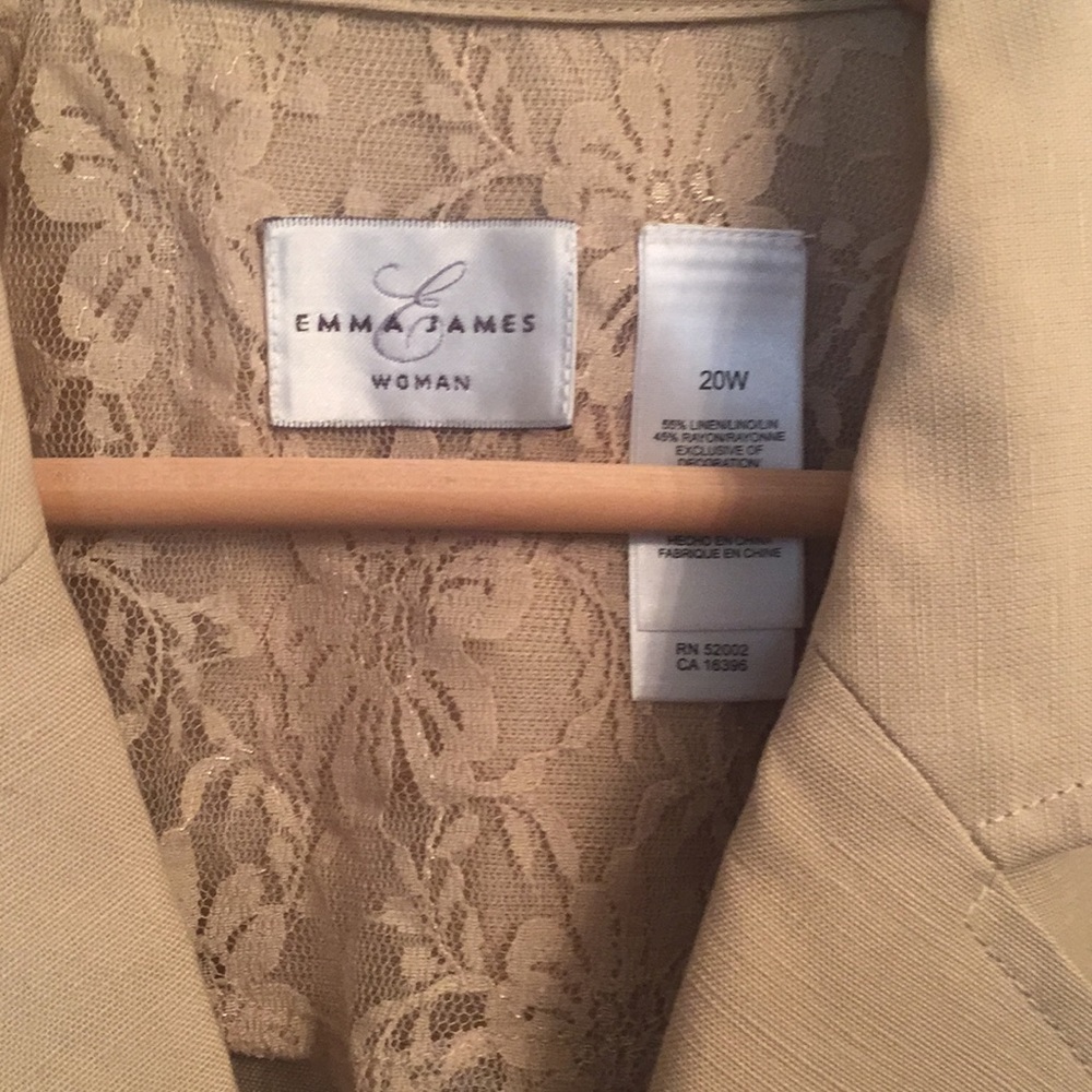 Linen tan jacket - Picture 2 of 4